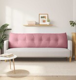 VidaXL Rugkussen Roze 180 x 24 x 50 cm Fluweel