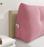 VidaXL Rugkussen Roze 180 x 24 x 50 cm Fluweel
