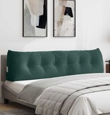 VidaXL Rugkussen Donkergroen 180 x 24 x 50 cm Fluweel