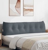 VidaXL Rugkussen Donkergrijs 180 x 24 x 50 cm Fluweel
