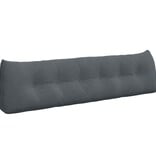 VidaXL Rugkussen Donkergrijs 180 x 24 x 50 cm Fluweel