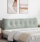 VidaXL Rugkussen Lichtgrijs 180 x 24 x 50 cm Fluweel