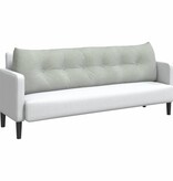 VidaXL Rugkussen Lichtgrijs 180 x 24 x 50 cm Fluweel