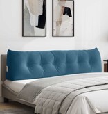VidaXL Rugkussen Blauw 180 x 24 x 50 cm Fluweel