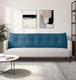 VidaXL Rugkussen Blauw 180 x 24 x 50 cm Fluweel