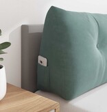 VidaXL Rugkussen Zeegroen 160 x 24 x 50 cm Fluweel