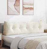 VidaXL Rugkussen Crème 160 x 24 x 50 cm Fluweel