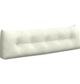 VidaXL Rugkussen Crème 160 x 24 x 50 cm Fluweel