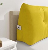 VidaXL Rugkussen Geel 160 x 24 x 50 cm Fluweel