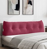 VidaXL Rugkussen Wijnrood 160 x 24 x 50 cm Fluweel