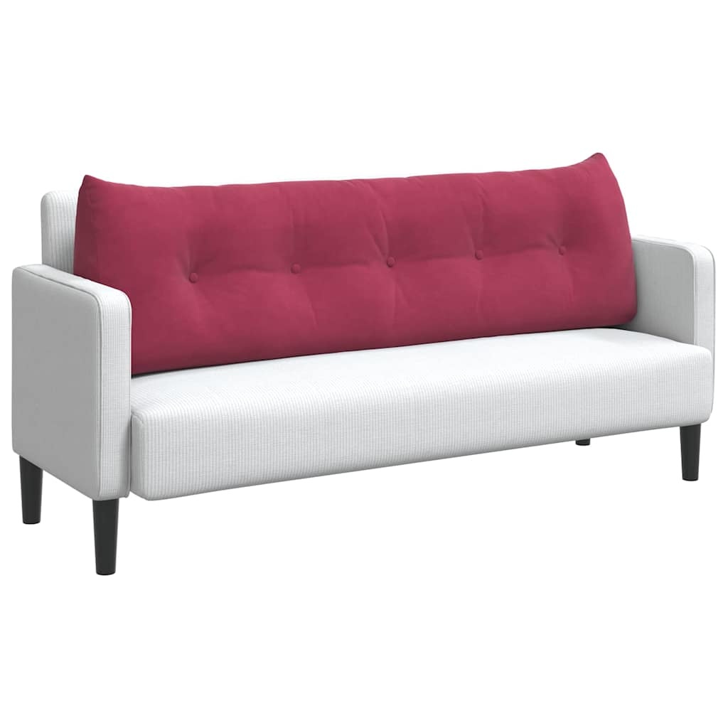 VidaXL Rugkussen Wijnrood 160 x 24 x 50 cm Fluweel