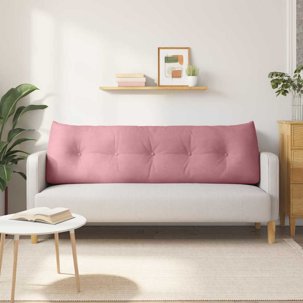 VidaXL Rugkussen Roze 160 x 24 x 50 cm Fluweel