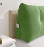 VidaXL Rugkussen Lichtgroen 160 x 24 x 50 cm Fluweel