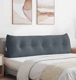 VidaXL Rugkussen Donkergrijs 160 x 24 x 50 cm Fluweel