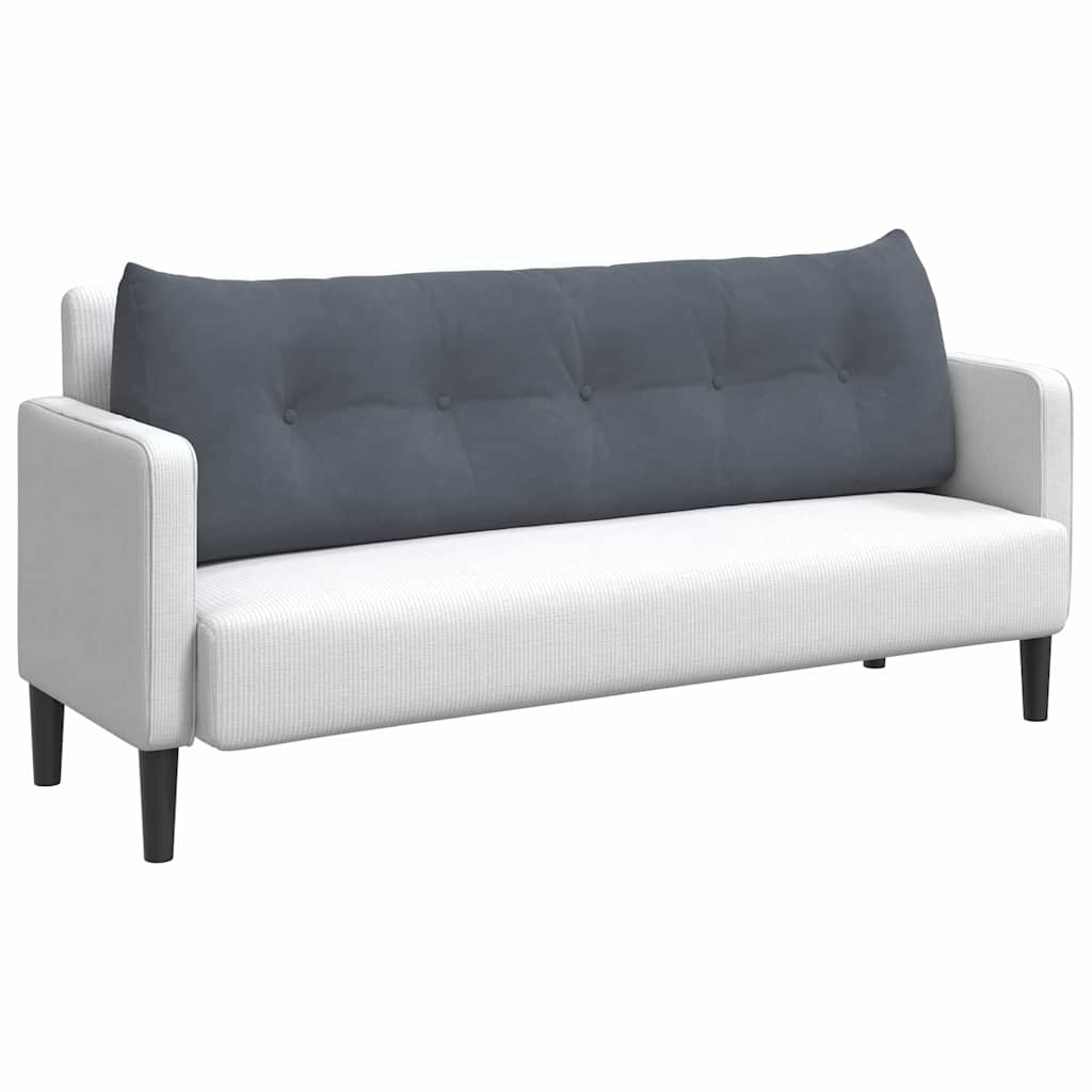 VidaXL Rugkussen Donkergrijs 160 x 24 x 50 cm Fluweel