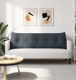 VidaXL Rugkussen Donkergrijs 160 x 24 x 50 cm Fluweel