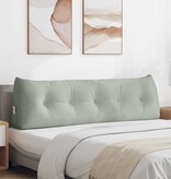 VidaXL Rugkussen Lichtgrijs 160 x 24 x 50 cm Fluweel