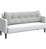 VidaXL Rugkussen Lichtgrijs 160 x 24 x 50 cm Fluweel