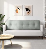 VidaXL Rugkussen Lichtgrijs 160 x 24 x 50 cm Fluweel