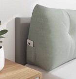 VidaXL Rugkussen Lichtgrijs 160 x 24 x 50 cm Fluweel