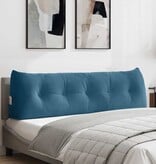 VidaXL Rugkussen Blauw 160 x 24 x 50 cm Fluweel