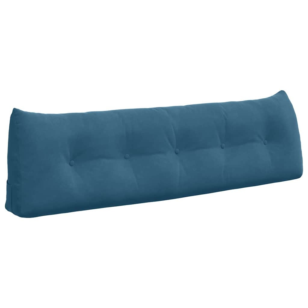 VidaXL Rugkussen Blauw 160 x 24 x 50 cm Fluweel
