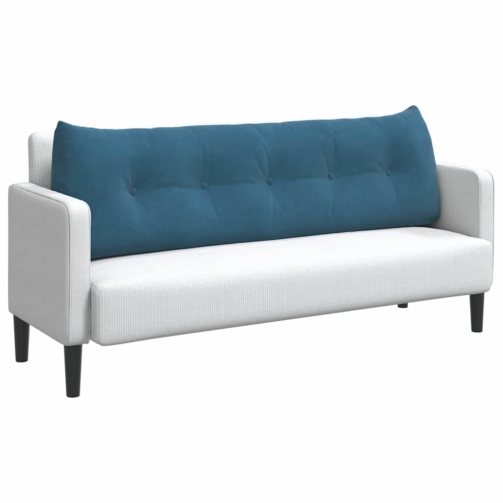 VidaXL Rugkussen Blauw 160 x 24 x 50 cm Fluweel