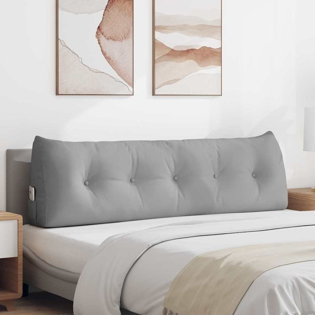 VidaXL Rugkussen Wolkengrijs 160 x 24 x 50 cm Stof