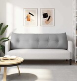 VidaXL Rugkussen Wolkengrijs 160 x 24 x 50 cm Stof