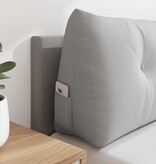 VidaXL Rugkussen Wolkengrijs 160 x 24 x 50 cm Stof