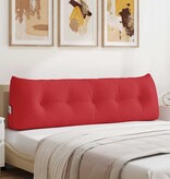 VidaXL Rugkussen Rood 160 x 24 x 50 cm Stof