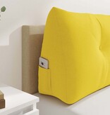 VidaXL Rugkussen Lichtgeel 160 x 24 x 50 cm Stof