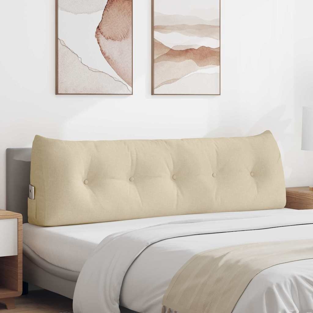 VidaXL Rugkussen Crème 160 x 24 x 50 cm Stof