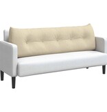 VidaXL Rugkussen Crème 160 x 24 x 50 cm Stof