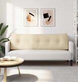 VidaXL Rugkussen Crème 160 x 24 x 50 cm Stof