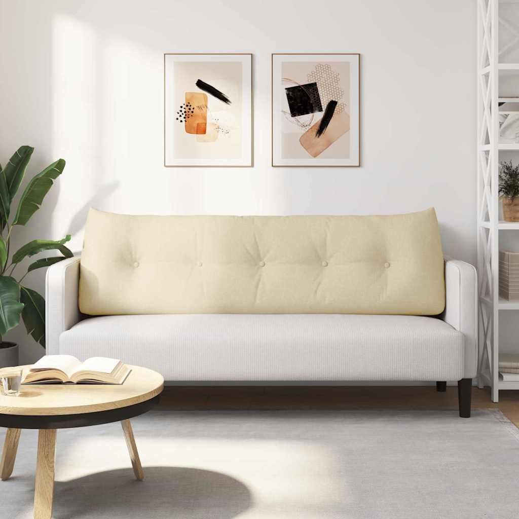 VidaXL Rugkussen Crème 160 x 24 x 50 cm Stof
