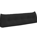 VidaXL Rugkussen Zwart 160 x 24 x 50 cm Stof