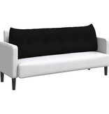 VidaXL Rugkussen Zwart 160 x 24 x 50 cm Stof