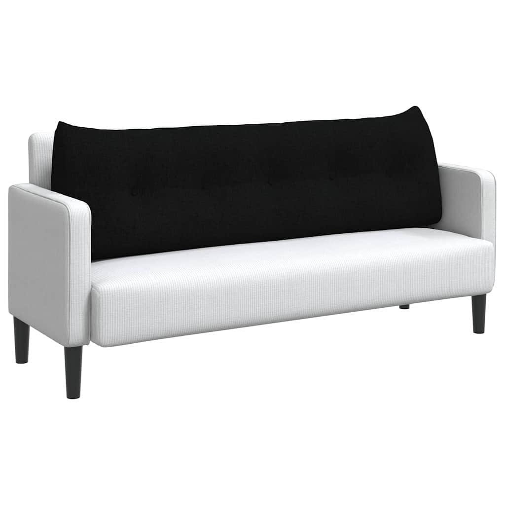 VidaXL Rugkussen Zwart 160 x 24 x 50 cm Stof