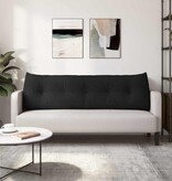 VidaXL Rugkussen Zwart 160 x 24 x 50 cm Stof