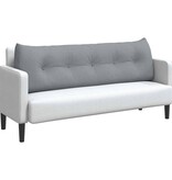 VidaXL Rugkussen Lichtgrijs 160 x 24 x 50 cm Stof