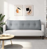 VidaXL Rugkussen Lichtgrijs 160 x 24 x 50 cm Stof