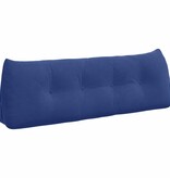 VidaXL Rugkussen Politieblauw 140 x 24 x 50 cm Fluweel