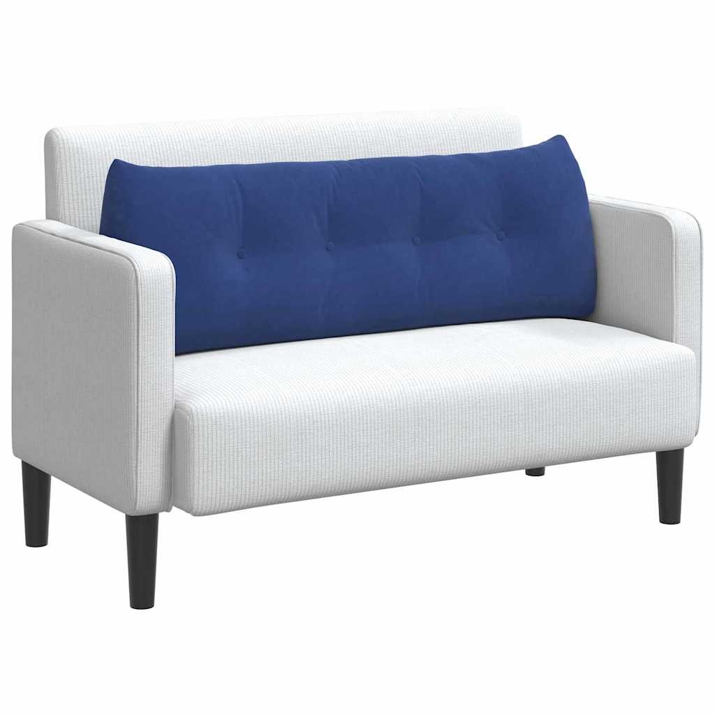 VidaXL Rugkussen Politieblauw 140 x 24 x 50 cm Fluweel