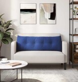 VidaXL Rugkussen Politieblauw 140 x 24 x 50 cm Fluweel