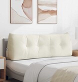 VidaXL Rugkussen Crème 140 x 24 x 50 cm Fluweel