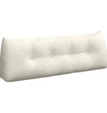 VidaXL Rugkussen Crème 140 x 24 x 50 cm Fluweel