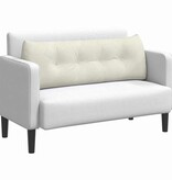 VidaXL Rugkussen Crème 140 x 24 x 50 cm Fluweel