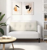 VidaXL Rugkussen Crème 140 x 24 x 50 cm Fluweel