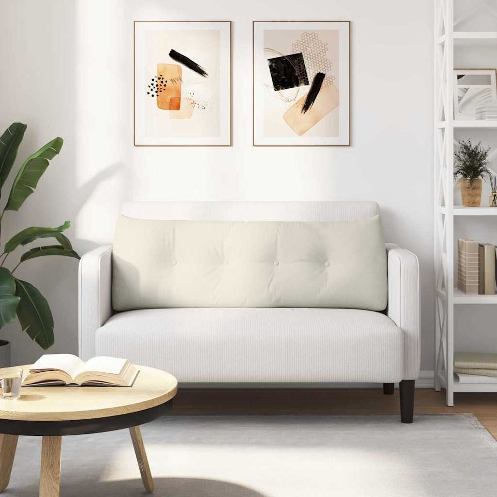 VidaXL Rugkussen Crème 140 x 24 x 50 cm Fluweel